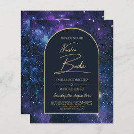 NUESTRA BODA Starry Night Lila Blue INVITE
