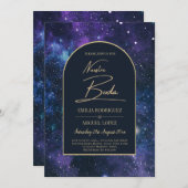 NUESTRA BODA Starry Night Lila Blue INVITE Einladung (Vorne/Hinten)