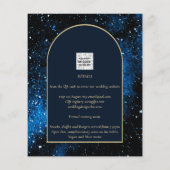 NUESTRA BODA Starry Night Navy Blue Gold INVITE Flyer (Hinten)