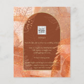 NUESTRA BODA Terracotta Hochzeit im Herbst laden Flyer (Hinten)