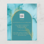 NUESTRA BODA Turquoise Aquamarin Gold Wedding INVI (Rückseite)