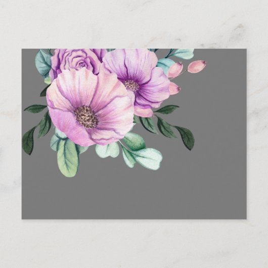 Nuestra Boda UAWG Spanish Wedellila Flowers Einladungspostkarte (Rückseite)