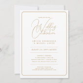 Nuestra Boda | WHITE GOLD Wedding inkl. Details in Einladung (Vorderseite)