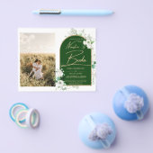 NUESTRA BODA White Roses Spanisches Foto lädt ein Flyer (Einzeln)