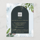 NUESTRA BODA Winter Greenerie Wedding Einladung Flyer (Hinten)