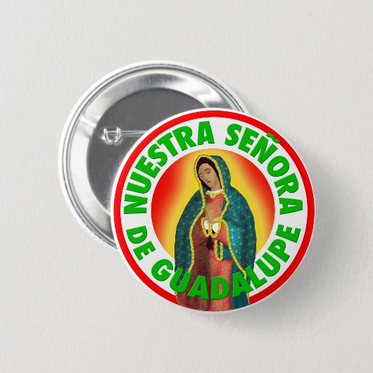 Nuestra Señora De Guadalupe Button (Vorne & Hinten)