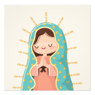 Nuestra Señora de Guadalupe estilo kawaii Fotodruck
