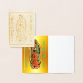 Nuestra Señora de Guadalupe Gold Foil Card Folienkarte