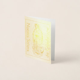 Nuestra Señora de Guadalupe Gold Foil Card Folienkarte