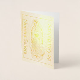 Nuestra Señora de Guadalupe Gold Foil Card Folienkarte