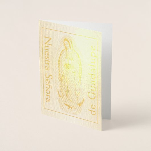 Nuestra Señora de Guadalupe Gold Foil Card Folienkarte (Vorderseite)