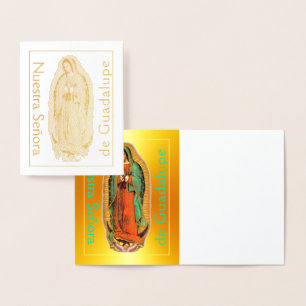 Nuestra Señora de Guadalupe Gold Foil Card Folienkarte