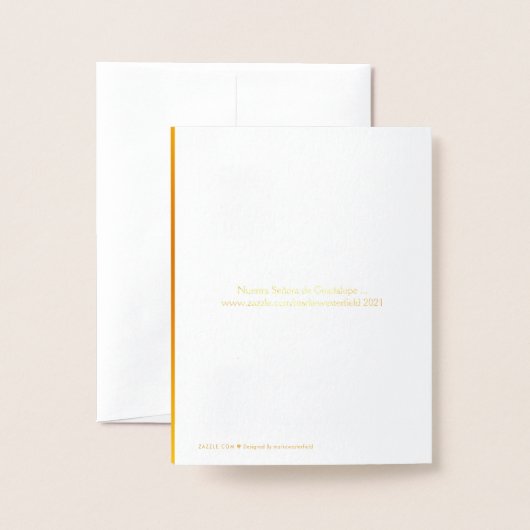 Nuestra Señora de Guadalupe Gold Foil Card Folienkarte (Rückseite mit Umschlag)