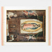 Nuestra Señora de Guadalupe große Fleecedecke (Vorderseite (Horizontal))