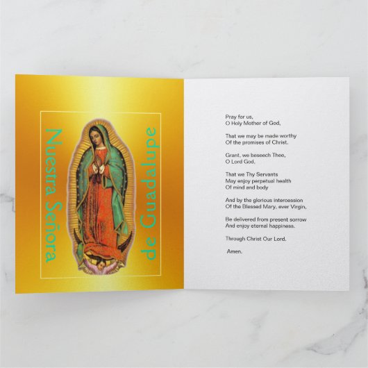 Nuestra Señora de Guadalupe Karte (Innenseite)