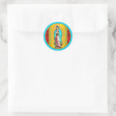 Nuestra Señora de Guadalupe Klassischer Rundsticke Runder Aufkleber (Tasche)