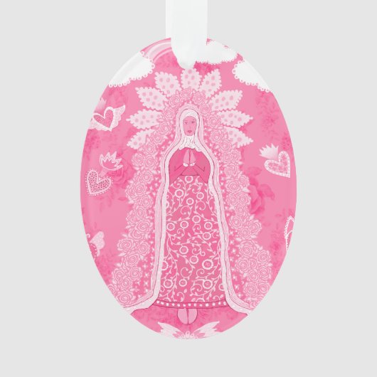 Nuestra Señora de Guadalupe Pink Ornament (Vorderseite)