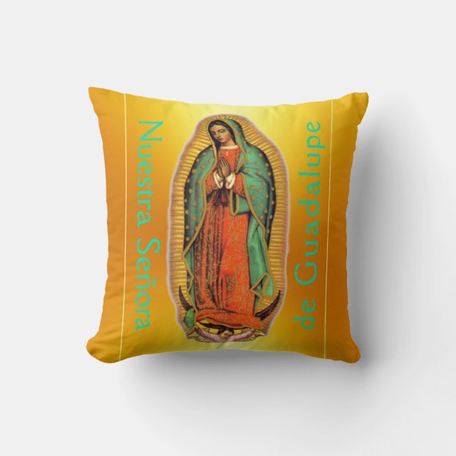 Nuestra Señora de Guadalupe Throw Pillow Kissen (Vorderseite)