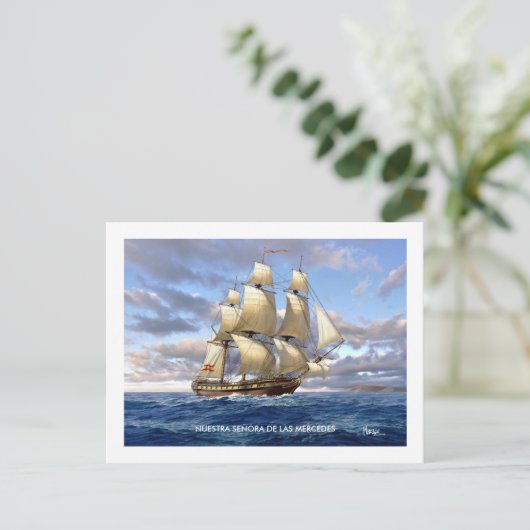 Nuestra Señora de las Mercedes Frigate Postkarten (Stehend Vorderseite)