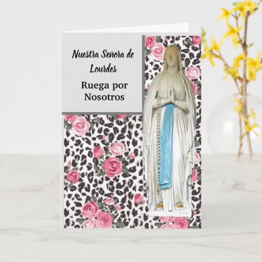 Nuestra Señora de Lourdes Card Karte (Gelbe Blume)