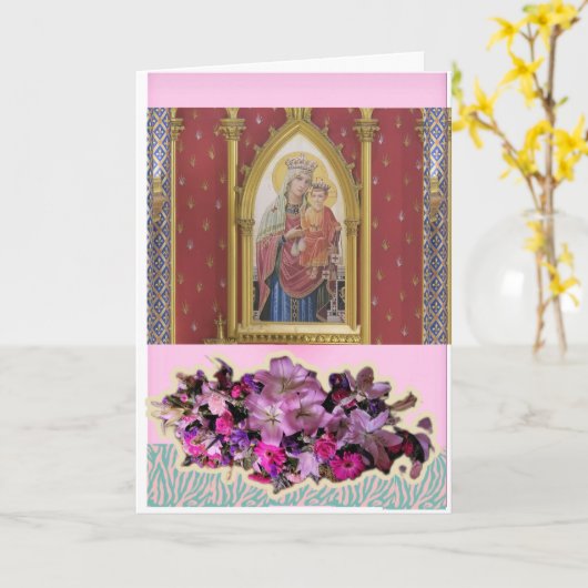 Nuestra Señora del Buen Remedio Card Karte (Gelbe Blume)