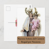 NUESTRA SEÑORA DEL CARMEN Card Postkarte (Vorne/Hinten)