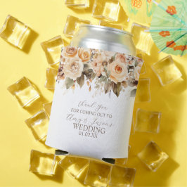 Nuetral Beige Botanische Hochzeit braun Dosenkühler