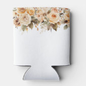 Nuetral Beige Botanische Hochzeit braun Dosenkühler (Rückseite)