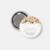 Nuetral Beige Botanische Hochzeit braun Magnet (Vorderseite/Rückseite)