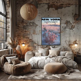 Nueva York: Arte Linea contemporáneo, coordenadas. Poster