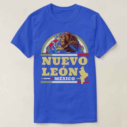 Nuevo Leon Mexico Mapa Bandera Mexicana T-Shirt (Design vorne)