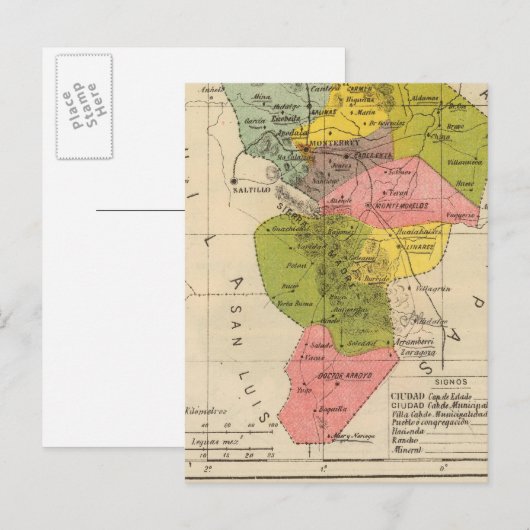 Nuevo Leon, Mexiko Postkarte (Vorne/Hinten)