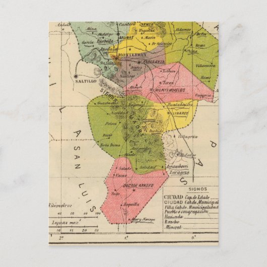 Nuevo Leon, Mexiko Postkarte (Vorderseite)