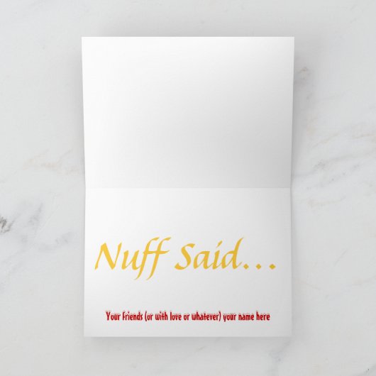 Nuff sagte.. feiertagskarte (Innenseite)