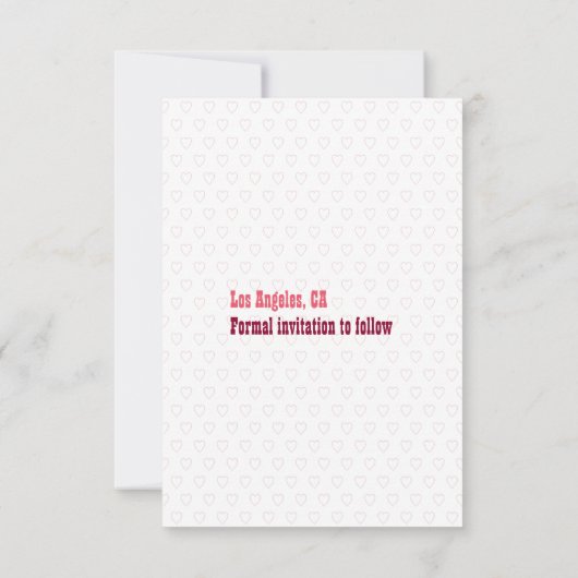 Nuff Said Funny Rustic Simple Wedding Personalisie Save The Date (Rückseite)