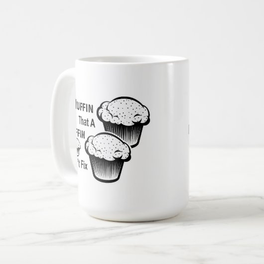 Nuffin, dass ein Muffin keine Kaffee-Tasse reparie Kaffeetasse (Vorderseite Links)