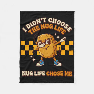 Nug Life Dabbing Tanz Groovy Chicken Nugget Fleecedecke