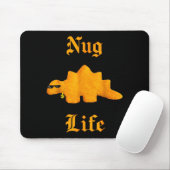 Nug Life Dinosaur Chicken Nugget Funny Retro  Mousepad (Mit Mouse)