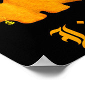 Nug Life Dinosaur Chicken Nugget Funny Retro Poster (Ecke)