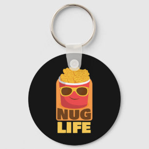 Nug Life Kawaii Chicken Nuggets Bucket Charakter H Schlüsselanhänger