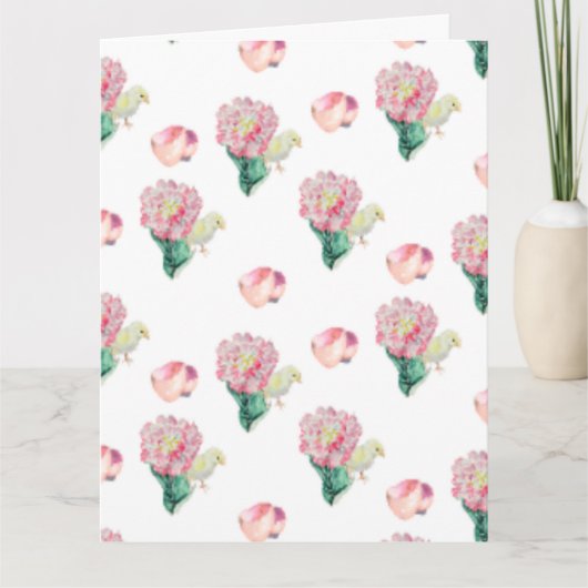 Nugget Baby Easter Chick and Tulip Karte (Vorderseite)