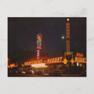 Nugget Carson City's älteste Casino Post Card Neon Postkarte