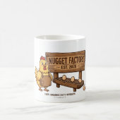 Nugget-Fabrik Lustiger Hühnerhalter Kaffeetasse (Mittel)