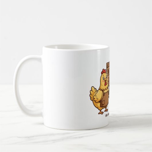 Nugget-Fabrik Lustiger Hühnerhalter Kaffeetasse (Links)
