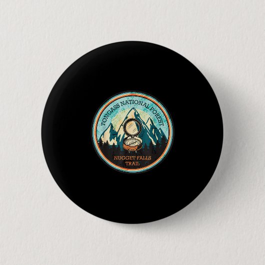 Nugget Falls Trail in Alaska Button (Vorderseite)