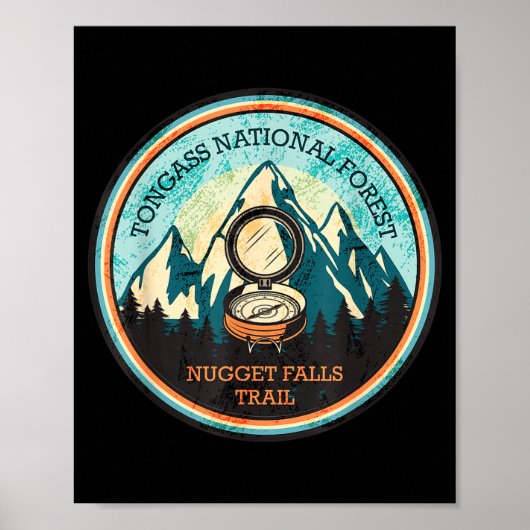 Nugget Falls Trail in Alaska Poster (Vorne)
