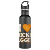 Nugget-Liebhaber von niedlichen Hühnern Edelstahlflasche (Vorderseite)