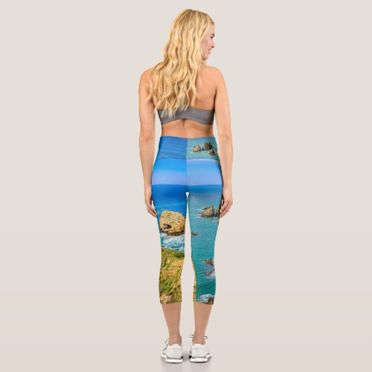 Nugget Point Inseln, Neuseeland Capri Leggings (Rückseite)
