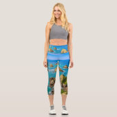 Nugget Point Inseln, Neuseeland Capri Leggings (Vorderseite)