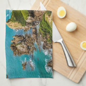 Nugget Point Inseln, Neuseeland Geschirrtuch (Viertel Falte)